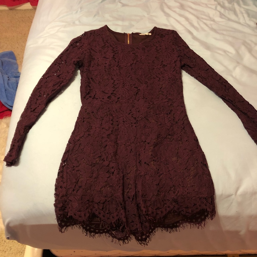 Burgundy romper